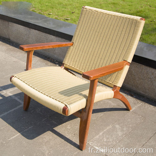 Chaise de jardin en bois Rattan Chaises de terrasse en plein air